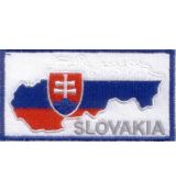 Mapa Slovakia biela/modrá
