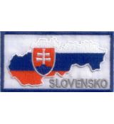 Mapa Slovensko biela/modrá