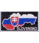 Mapa Slovensko čierna/sivá