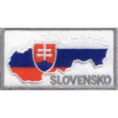 Mapa Slovensko biela/sivá