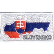 Mapa Slovensko biela/biela
